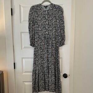 Floral Green and Pink Dress
